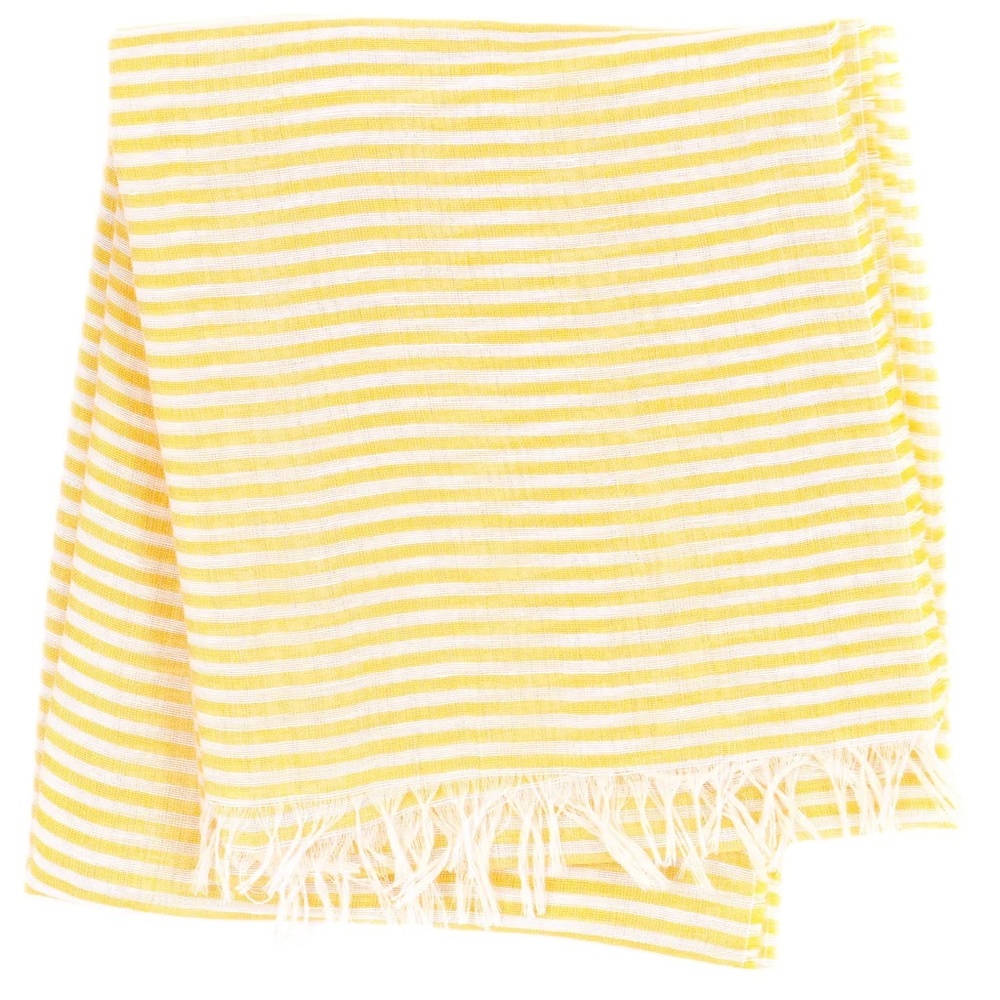 Lightweight Linen/Cotton Scarf with Eyelash Fringe
